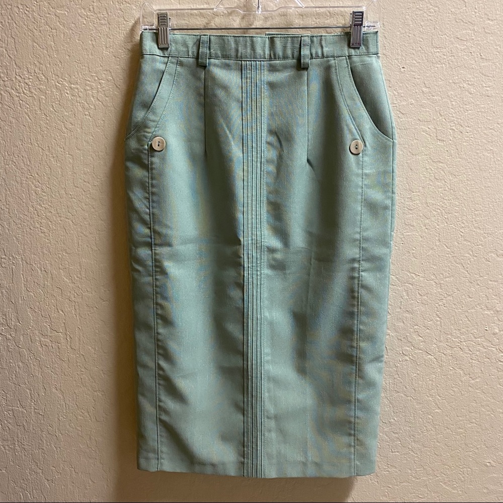 Vintage high waist fitted pencil skirt